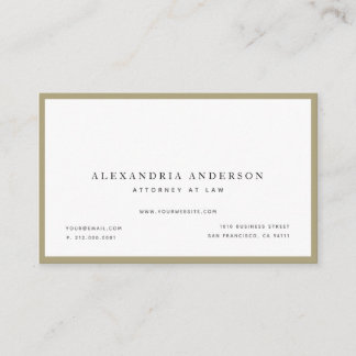 Tarjeta De Visita Oceanía profesional de la abogacía blanca minimali