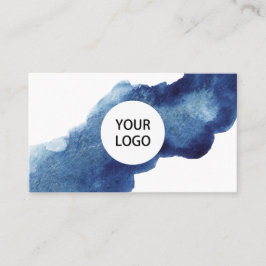 Tarjeta De Visita Océano azul abstracto