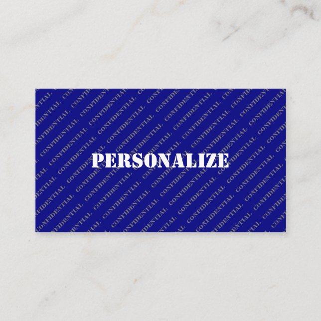 Tarjeta De Visita Océano azul estilo contenedor de las fuerzas armad (Anverso)