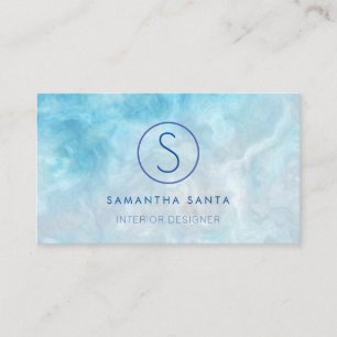 Tarjeta De Visita Océano azul mareado