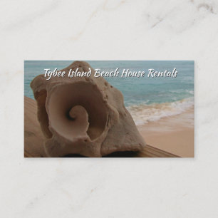 Tarjeta De Visita Océano de alquiler del Seashell de la casa de
