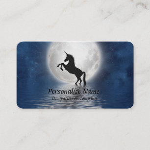 Tarjeta De Visita Océano luna llena de silicona de Unicornio