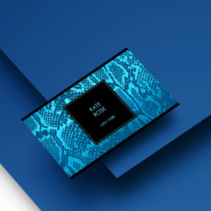 Tarjeta De Visita Océano Vip atractivo del Aquamarine del negro de