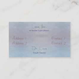 Tarjeta De Visita Océanos de la boda del amor