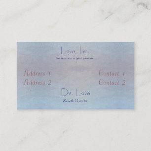 Tarjeta De Visita Océanos de la boda del amor