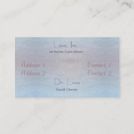 Tarjeta De Visita Océanos de la boda del amor