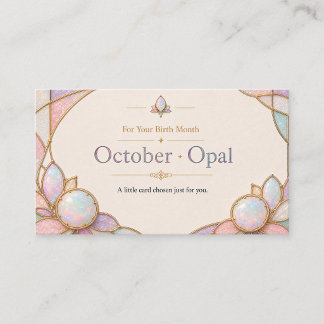 Tarjeta De Visita October Opal Birthstone Shop Card