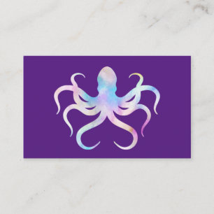 Tarjeta De Visita Octopus acuarela