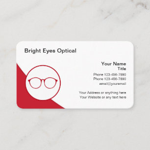 Tarjeta De Visita Oculista moderno y genial médico de ojos