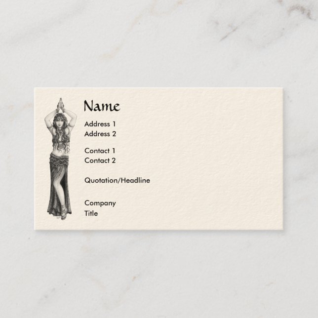 Tarjeta De Visita Odalisk (Anverso)