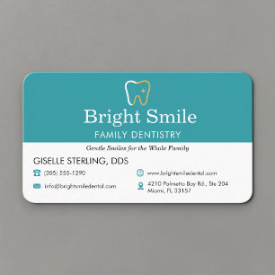 Tarjeta De Visita Odontología de Oficina Dental Moderna 