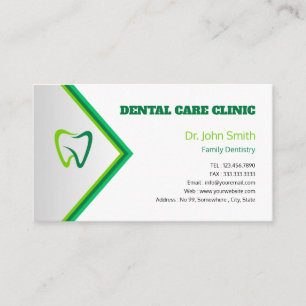 Tarjeta De Visita Odontología Profesional Moderna