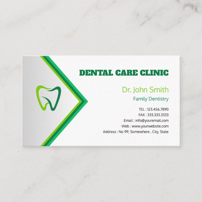 Tarjeta De Visita Odontología Profesional Moderna (Anverso)