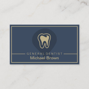 Tarjeta De Visita Odontología Somatología Dental Moderna Marina