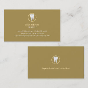 Tarjeta De Visita Odontológico elegante   Azul