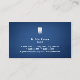 Tarjeta De Visita Odontológico elegante  Azul