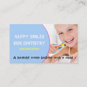 Tarjeta De Visita Odontólogo infantil Odontología Dentista Doctor So