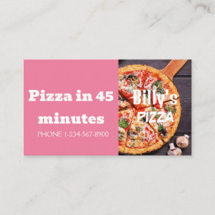 Tarjeta De Visita Oferta de descuento de entrega de pizza