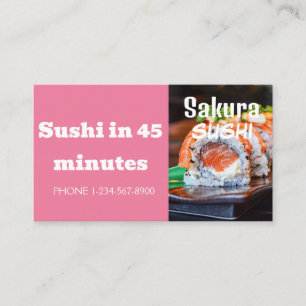 Tarjeta De Visita Oferta de descuento de entrega de sushi