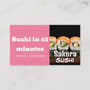 Tarjeta De Visita Oferta de descuento de entrega de sushi