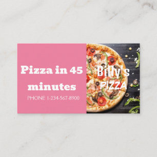 Tarjeta De Visita Oferta de descuento en entrega de pizza