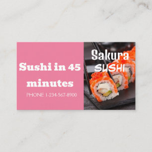 Tarjeta De Visita Oferta de descuento en entrega de sushi