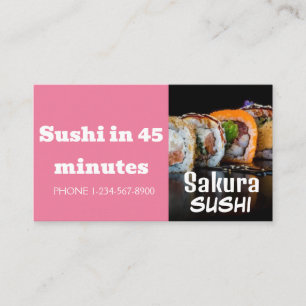 Tarjeta De Visita Oferta de descuento en entrega de sushi