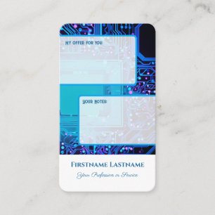 Tarjeta De Visita Oferta personal interactiva y notas del cliente