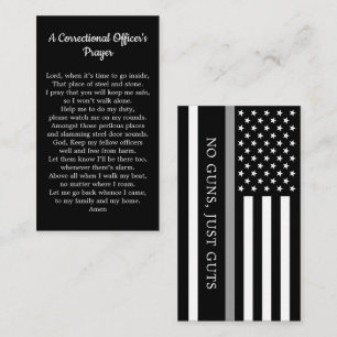 Tarjeta De Visita Oficial Correccional Oración Línea Gris delgada