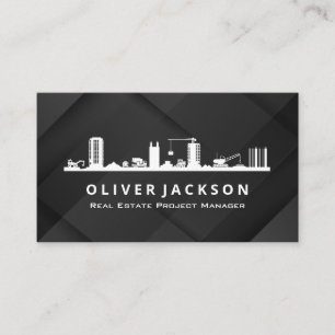 Tarjeta De Visita Oficial de Construcción Ingeniero de Edificación