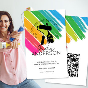 Tarjeta De Visita oficial de pintura y decoración profesional