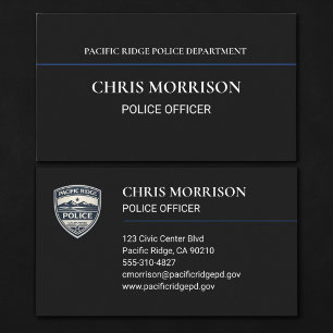 Tarjeta De Visita Oficial de Policía