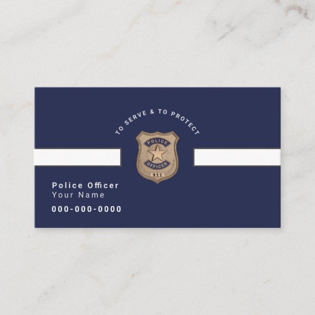 Tarjeta De Visita Oficial de policía (Anverso)