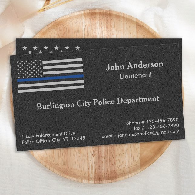 Tarjeta De Visita Oficial de policía Aplicación de la ley de la Líne (Subido por el creador)