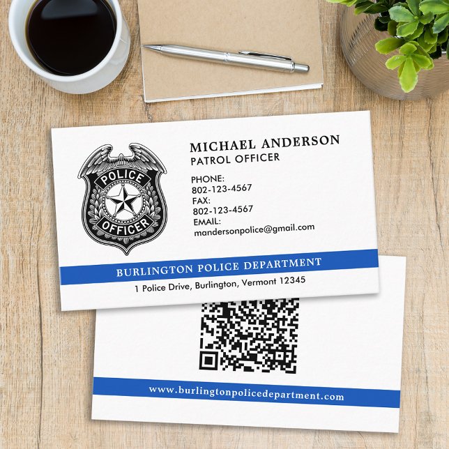 Tarjeta De Visita Oficial de Policía Departamento Aplicación de la l (Subido por el creador)