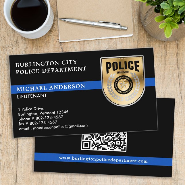 Tarjeta De Visita Oficial de policía Departamento Personalizado Apli (Subido por el creador)