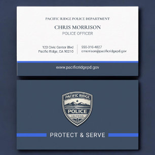 Tarjeta De Visita Oficial de policía logotipo de aplicación de la le