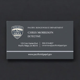 Tarjeta De Visita Oficial de Policía Moderno Aplicación de la Ley