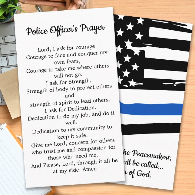 Tarjeta De Visita Oficial de policía Oración Línea Azul Aplicación d (Subido por el creador)