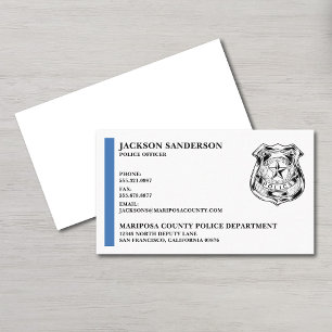Tarjeta De Visita Oficial de Policía personalizado Departamento de A