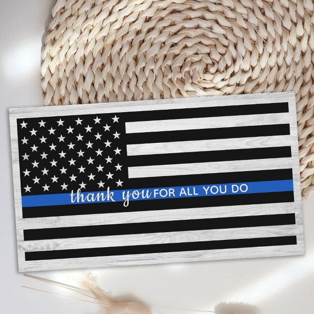 Tarjeta De Visita Oficial de policía Thin Blue Line Bulk Gracias (Subido por el creador)