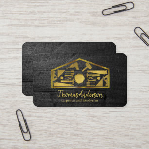 Tarjeta De Visita Oficial de Reparación de Hogar Moderno Profesional
