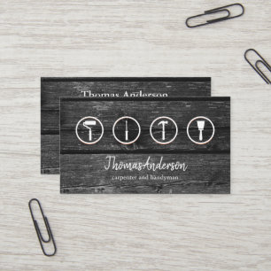 Tarjeta De Visita Oficial de Reparación de Hogar Moderno Profesional