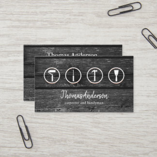 Tarjeta De Visita Oficial de Reparación de Hogar Moderno Profesional