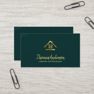 Tarjeta De Visita Oficial de Reparación de Hogar Moderno Profesional