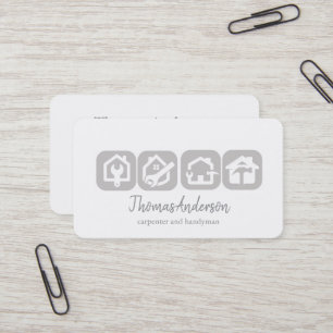 Tarjeta De Visita Oficial de Reparación de Hogar Moderno Profesional