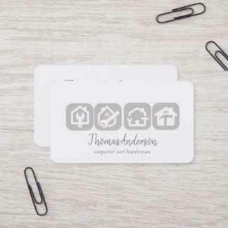 Tarjeta De Visita Oficial de Reparación de Hogar Moderno Profesional