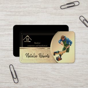 Tarjeta De Visita Oficial de reparaciones de hogar moderno profesion
