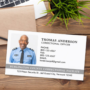Tarjeta De Visita Oficial penitenciario personalizado de la Guardia 
