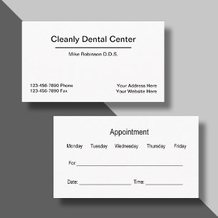 Tarjeta De Visita Oficina de dentista Combinación de cita